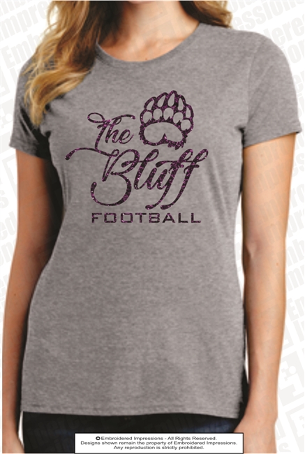 The Bluff Football Glitter Tee