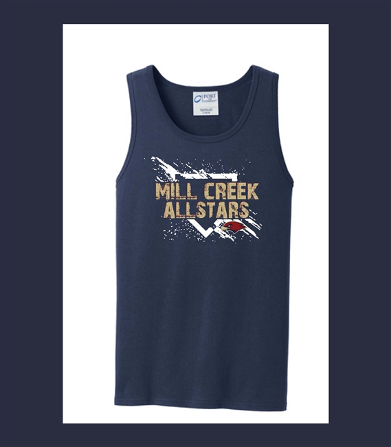 Mill Creek Allstars Baseball Cotton Adult Cut Tank