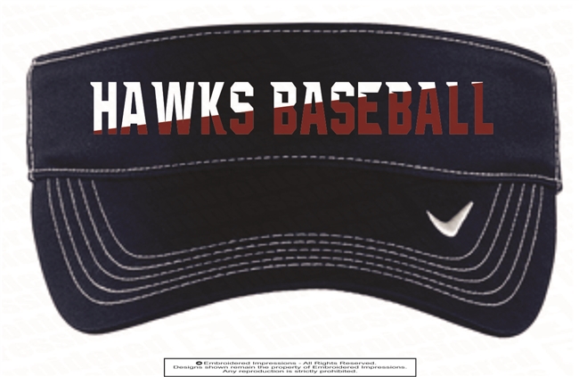 Hawks Baseball Nike Swoosh Visor