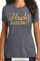 Foiled Hawks Baseball Tri-Tee