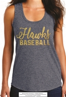 Foiled Hawks Baseball Tri Raceback Tank