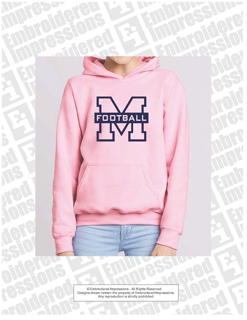 Midway Football Pink Hoodie