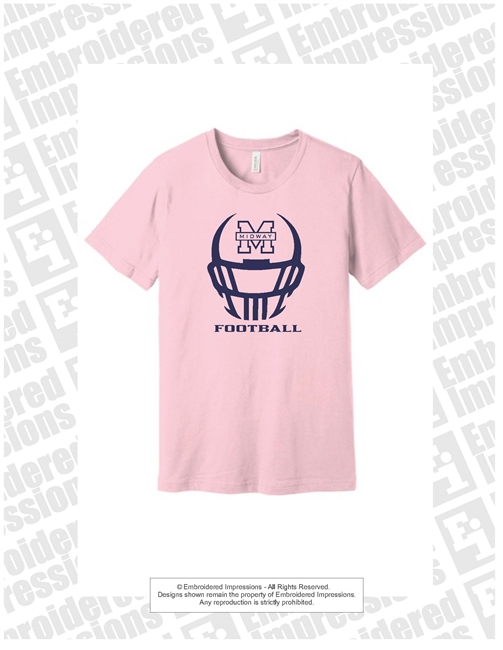 Pink Midway Football Helmet Tee