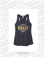 Midway Football Mom Glitter Letter Tank top