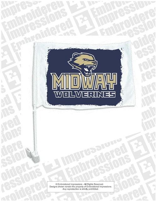 Midway Wolverines Car Flag