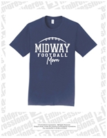 Midway Football Mom Navy Tee