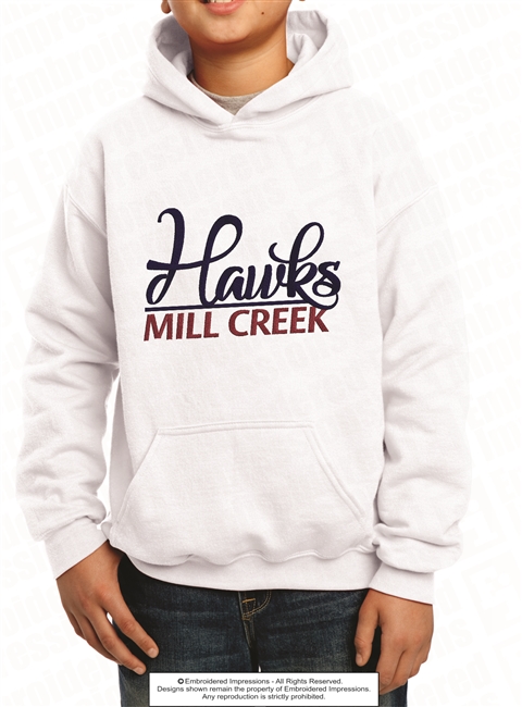 Script MC HAWKS Light Color Hoodie