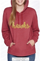 Gold Foiled Script Hawks Hoodie