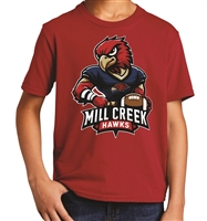 Hawks Football Mascot Tee