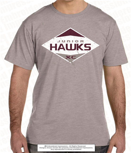 Junior Hawks Cotton Tee in Heather Grey