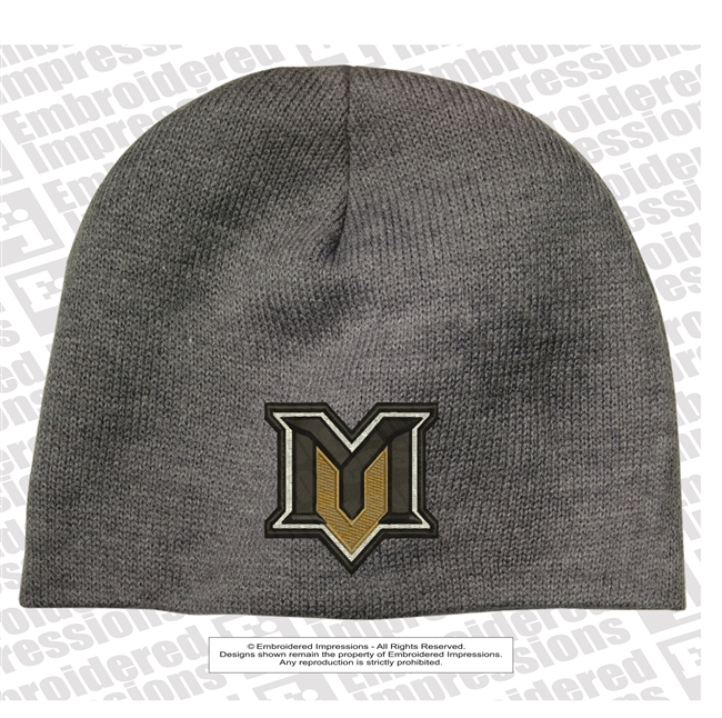 Mountain View Logo Skull Knit Beanie