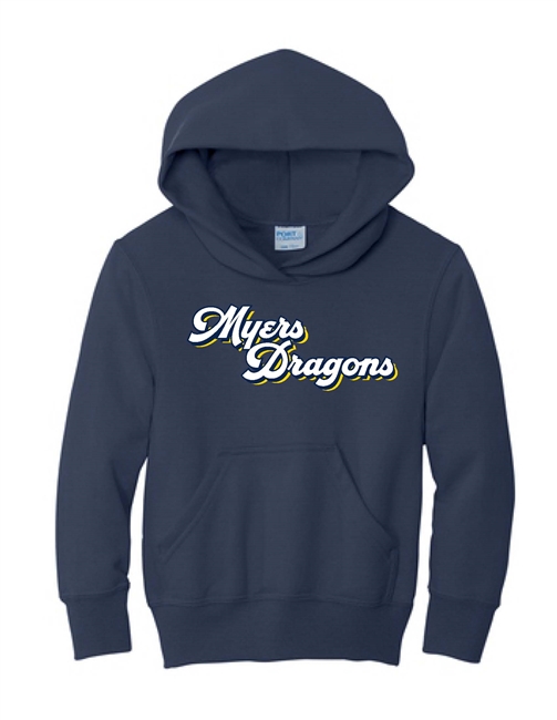 Myers Elementary Navy Dragon Hoodie