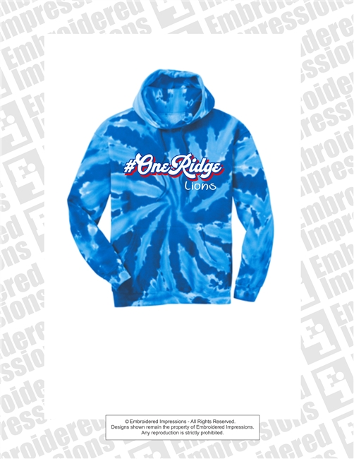 #One Ridge Lions Royal Tie Dye Hoodie