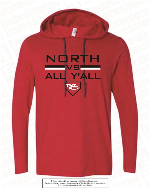 North VS All Y'All Screen Printed Hoodie