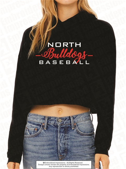 NG Bulldogs Baseball Screen Printed Women's Hoodie