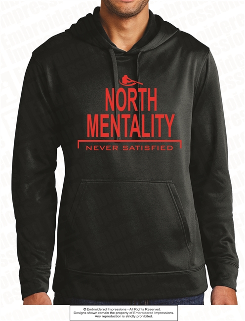 North Mentality Baseball Screen Printed Hoodie