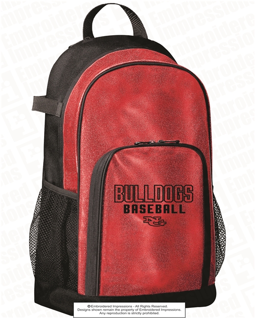 Bulldogs Glitter Baseball Backpack