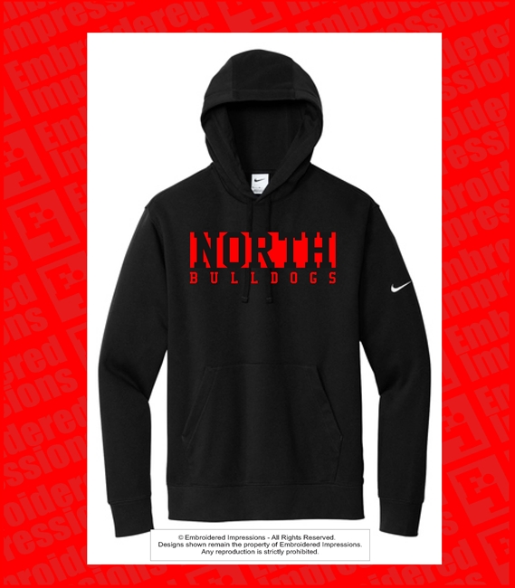 North Gwinnett Bulldogs Red Letter Hoodie