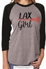 LAX Girl Color Block Quarter Sleeve Raglan