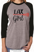 LAX Girl Color Block Quarter Sleeve Raglan