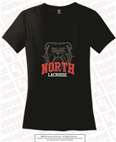 Bulldogs Lacrosse Ladies V-Neck Tee