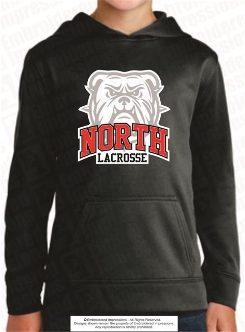 North Lacrosse Bulldogs Head Hoodie