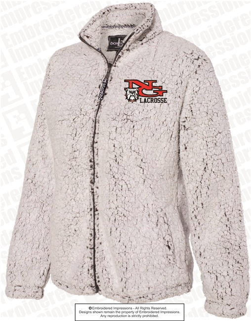 NG Bulldogs Lacrosse Full Zip Sherpa Jacket