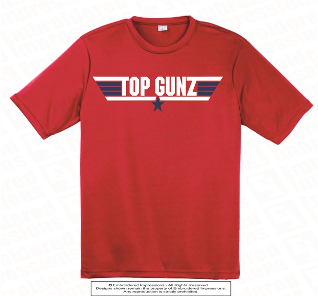 Top Gunz Dri-Fit Tee in Red