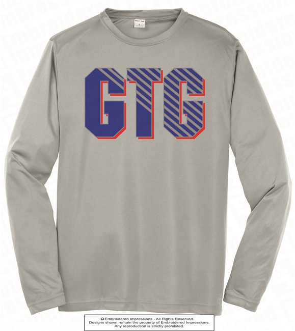 GTG Dri-Fit Long Sleeves Tee in Silver