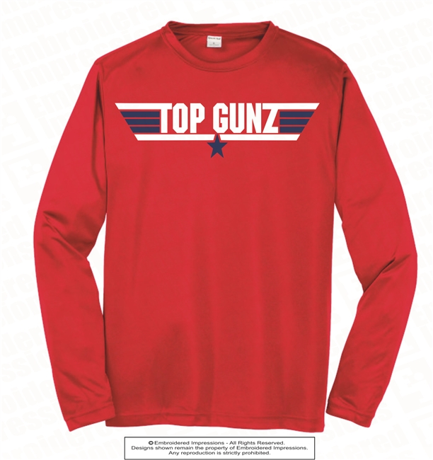 Top Gunz Dri-Fit Long Sleeves in Red
