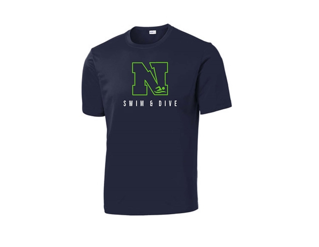 Northview Swim and Dive 2 color Navy Dri-Fit Tee