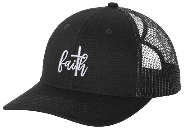 Loopy Script Faith Ponytail Cap
