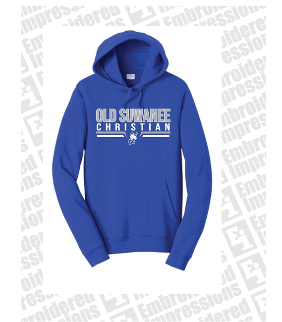 Old Suwanee Grey and White Logo Hoodie
