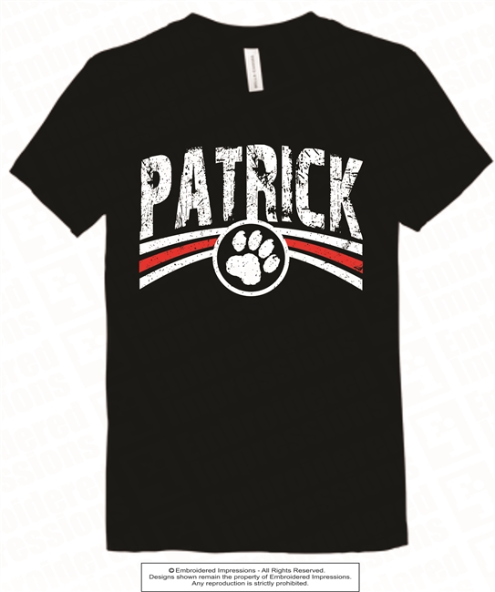 Distressed Design PATRICK Tee in Black