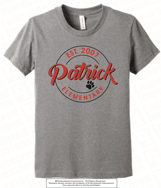 EST 2007 Patrick Tee in Athletic Heather