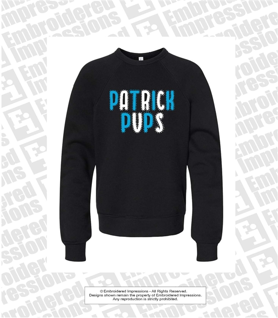 Patrick Pups Fun Font Crewneck