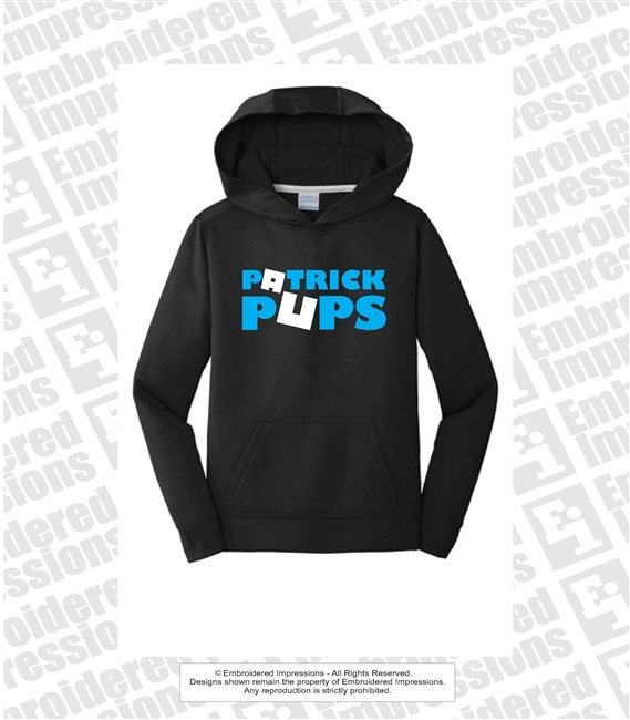 Patrick Pups Gaming Font Hoodie