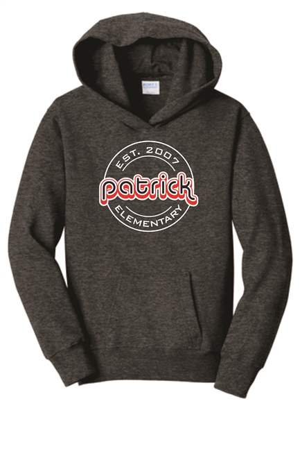 Patrick Retro Circle Hoodie in Dark Heather Grey