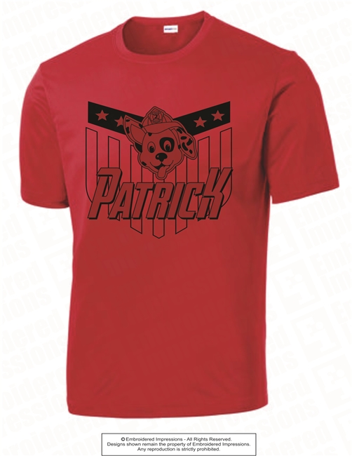 Sublimation Design PATRICK Dri-Fit Tee in Red