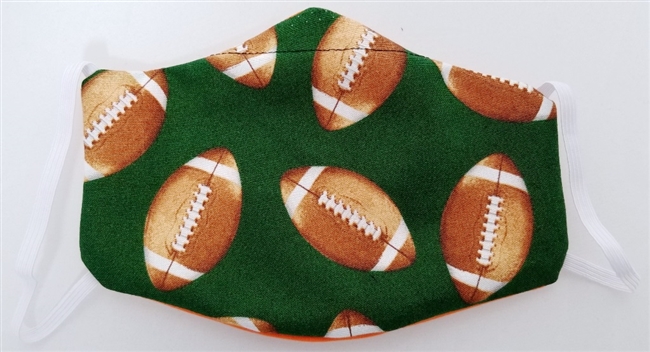 Small Two Ply Cotton Football Face Covering