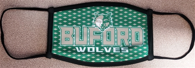 Small Buford Wolves Checkered Three Ply Mask