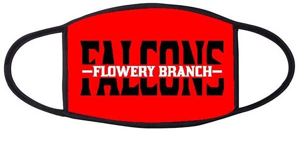 Large Flowery Branch Falcons Three Ply Mask