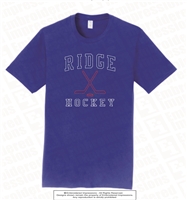 Ridge Hockey Crossed Sticks Cotton Tee