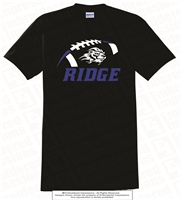 Dual Colored Ridge Football Design Tee