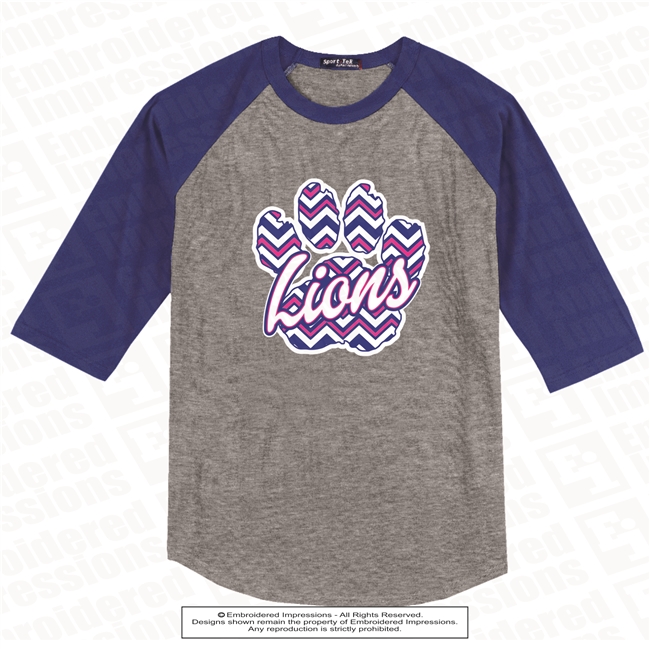 Chevron Patterned Lions Paw Colorblock Jersey