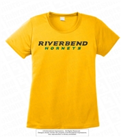 Glittered Horizontal Riverbend Hornets Logo Tee