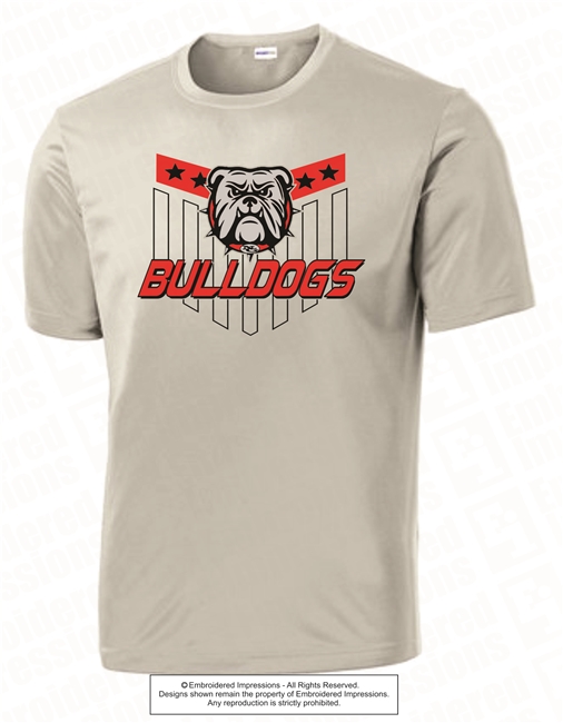 Stars Bulldogs Dri-Fit Short Sleeves Tee in Silver