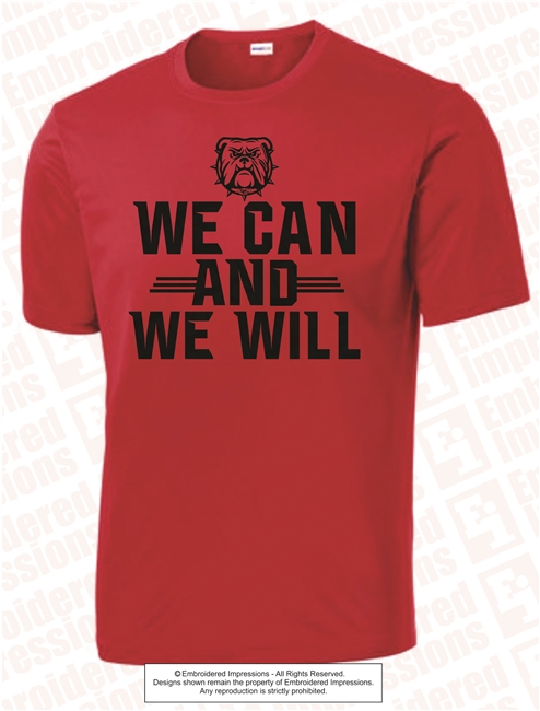 We Can We Will Dri-Fit Tee in Red