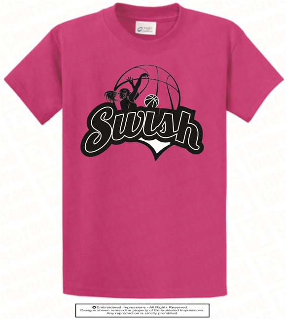 Swish Basketball Player Tee