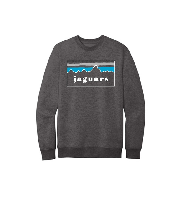 JAGUARS Mountain Poly/Cotton Crewneck Sweatshirt Heather Charcoal